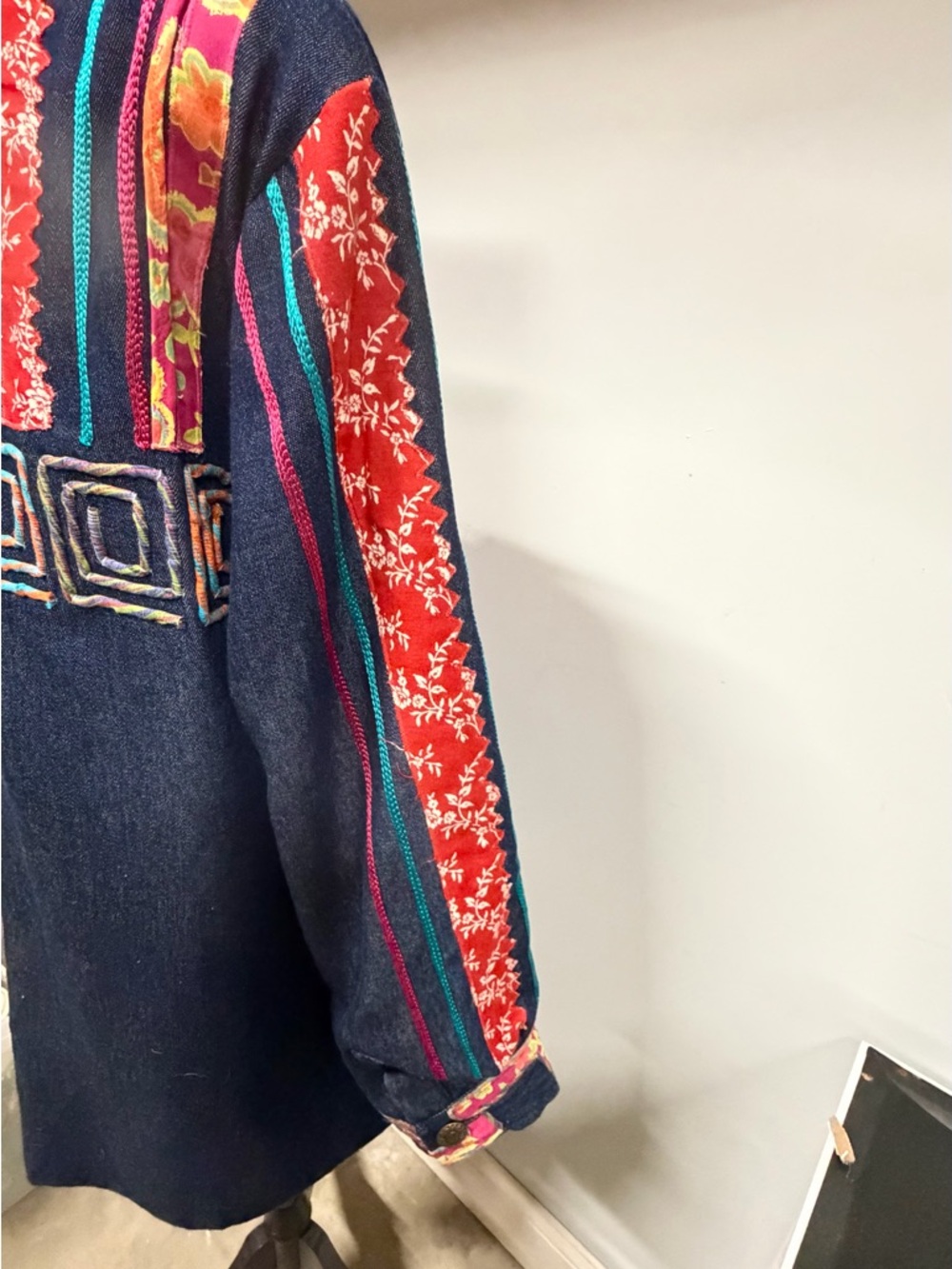 Denim Embroidered/Patchwork Jacket. - Picture 10 of 15